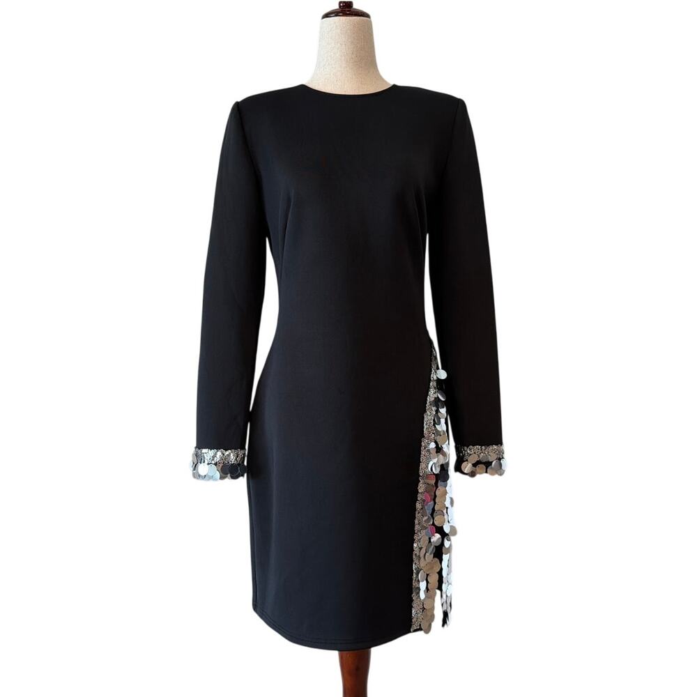 NWOT SHO Open Back Sequin Accent Cocktail Dress, Black, Women’s Medium